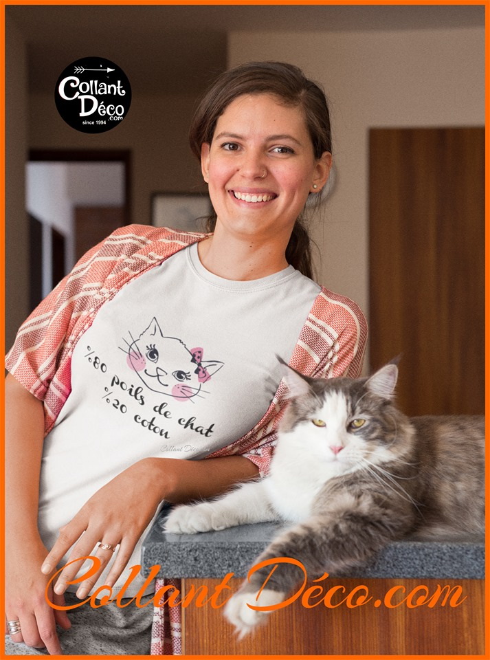 T-shirt – %80 poils de chat – Collant Déco/VisionGrafik