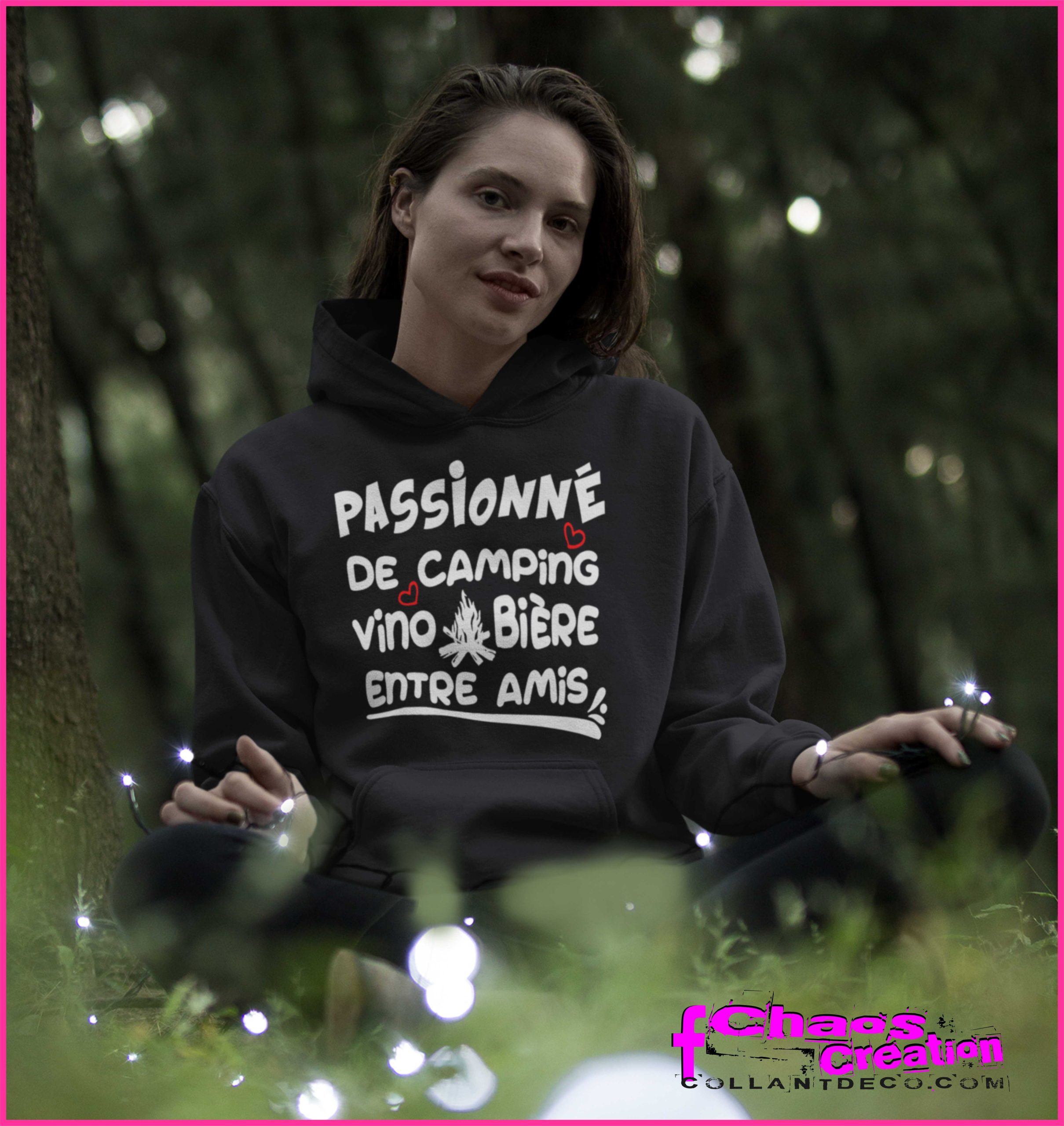 passionnée de camping hoodie 2