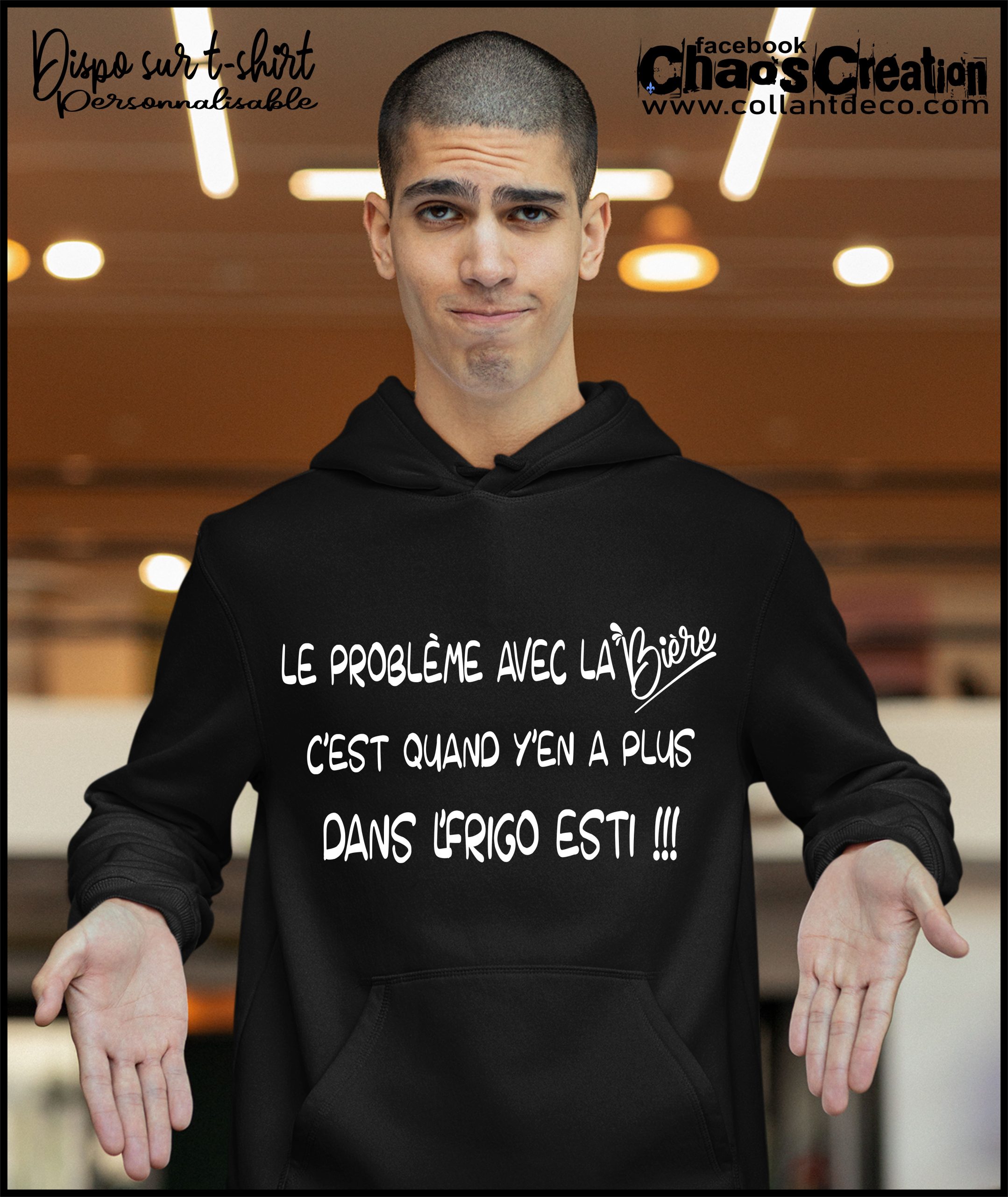 le probleme avec la biere hoodie